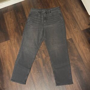 charcoal/black mom jeans